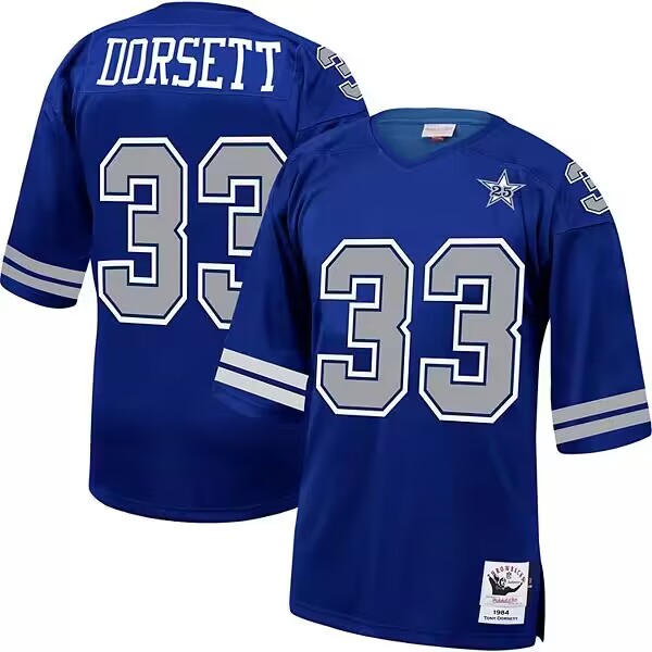Men's Royal Dallas Cowboys Customized Throwback Stitched Jersey